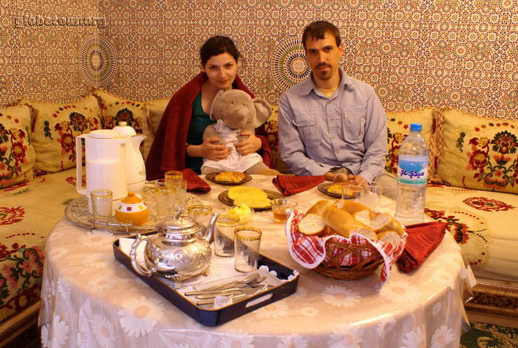 Marrakech, Desayuno en Riad Kenza
