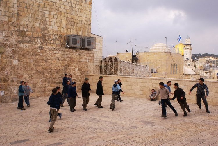 Israel, Jerusalem, jewish children playing