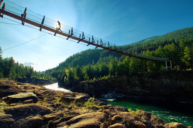 US, bridge close to Kootenai Falls