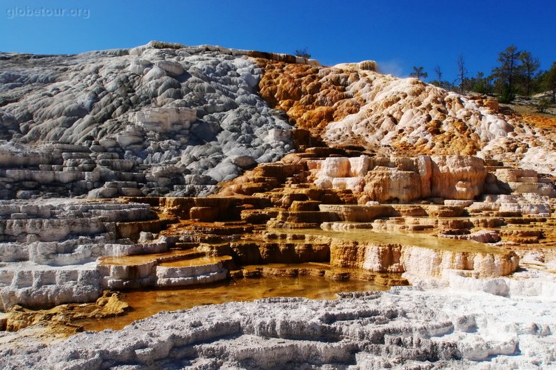 US, Yellowstone National Park, Mammoth hot springs terraces