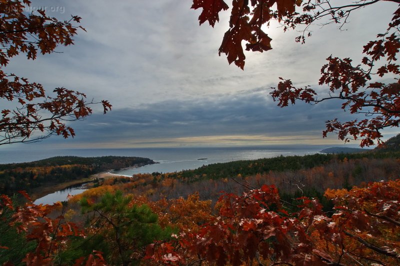 US, Arcadia National Parc, view from half Beehive.