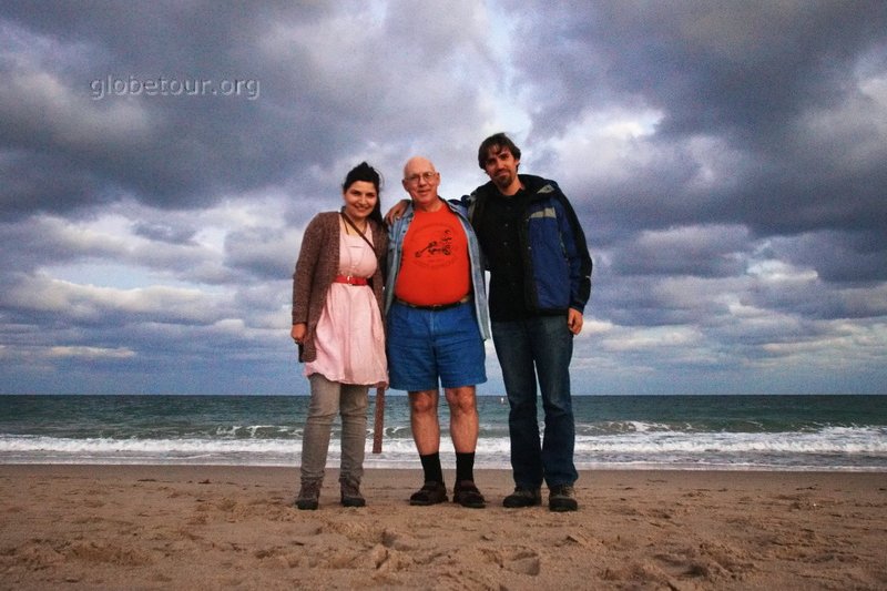 US, florida, with Ted at the beach