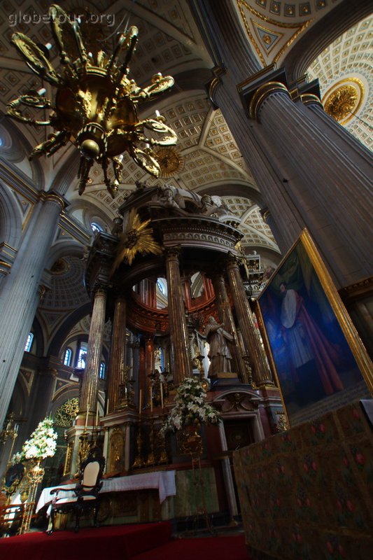 Mexico, Puebla, interrior de la catedral