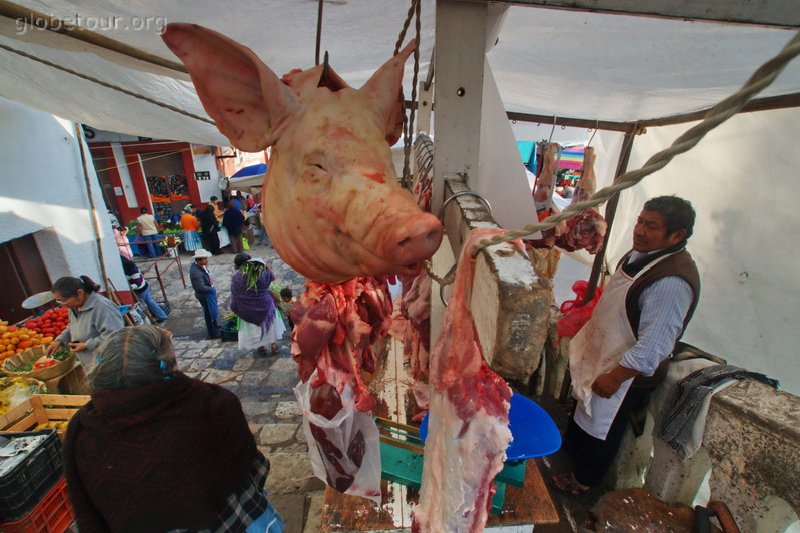 Mexico, Cuetzalan, domingo de mercado