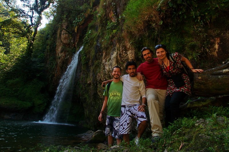 Mexico, Cascadas de San Andres, Manolo,  Mario y nosotros.