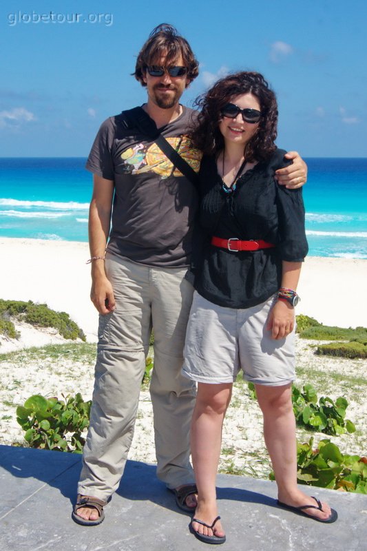 Mexic, delante la playa de Cancun.