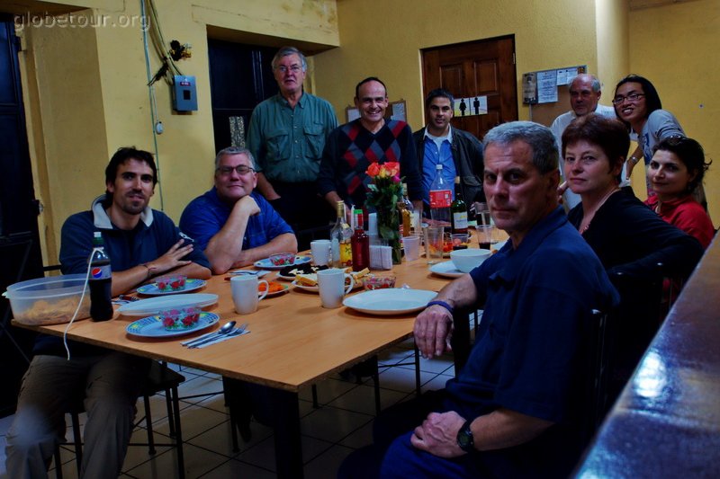 Guatemala, Xela, Cena en casa de Felipe