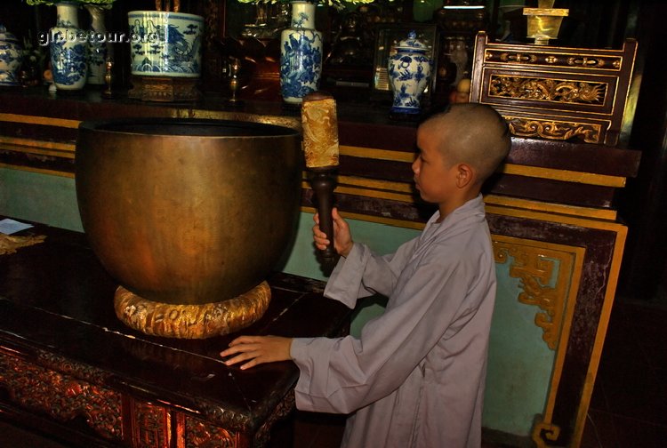 Vietnam, Hue, Dat in a pagoda