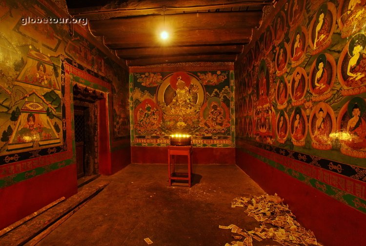 Tibet, Lhasa, inside Jokhang monastery