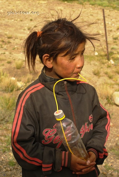 Tibet, Tingri, tibetan girl