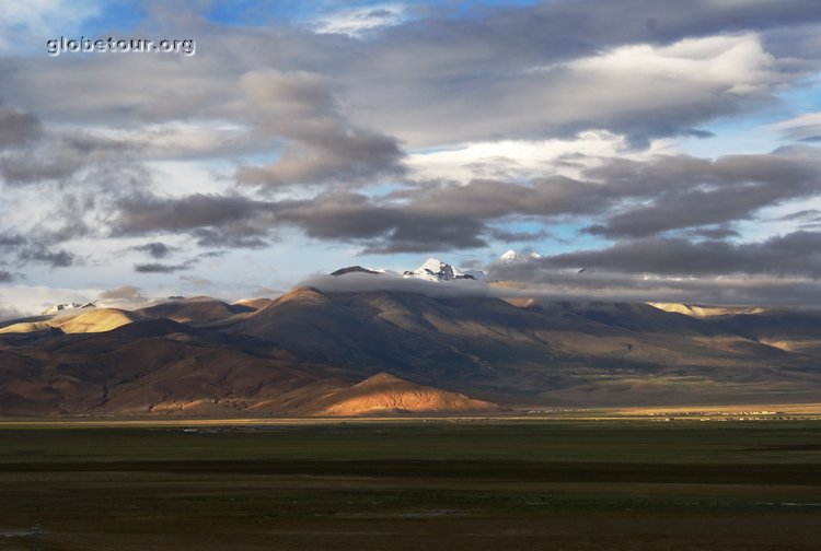 Tibet, Tingri, himalaya view