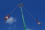 Mexico,+Cholula,+dos+voladores+de+Papantla.