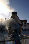 Tibet,+Lhasa,+pilgrims+praying+in+frond+of+Jokhang+temple