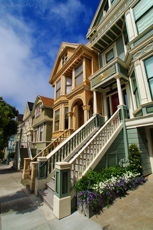 US, California, San Francisco, victorian houses