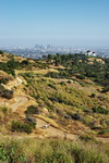 Los+Angeles,+Griffit+observatory+in+fornt+of+Downtown