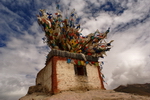 Tibet,+Gyantse,+praying+flags
